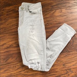 American Eagle gray jegging super stretch Jeans